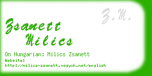 zsanett milics business card